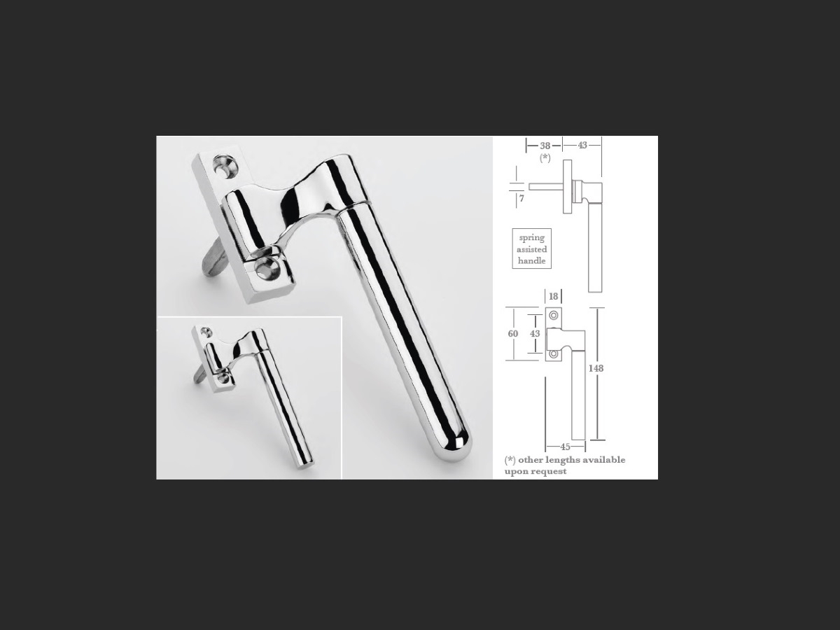 Оконная ручка Frank Allart 0352 полированный хром