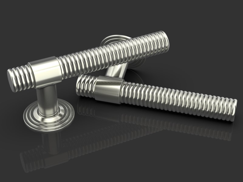 Дверная ручка на розетке Oliver Knights Brastius LH матовый никель