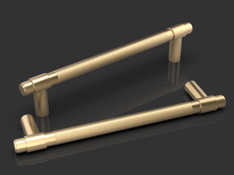 Дверная ручка-скоба Oliver Knights Carlos PH матовая латунь