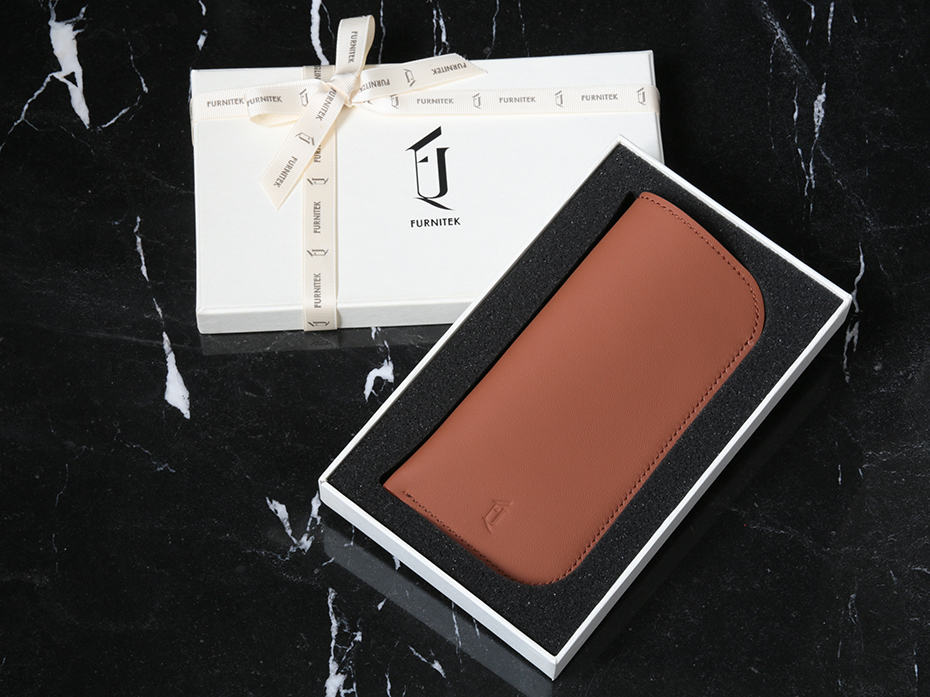 Футляр кожаный для очков FURNITEK FG-0101011 в подарочной коробке