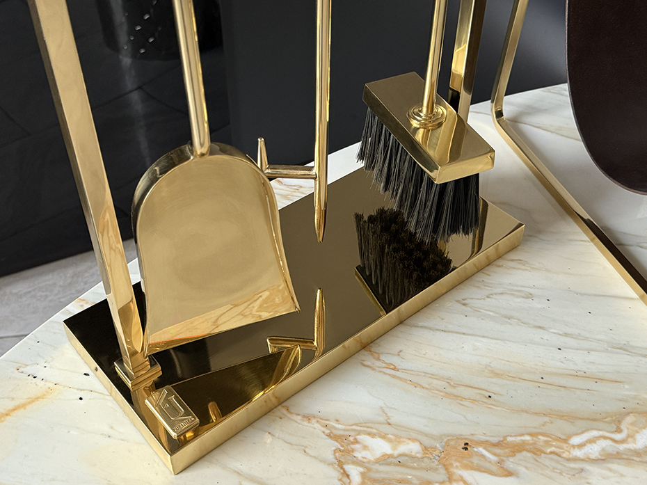 Каминный набор FURNITEK FG-05028 полированная латунь