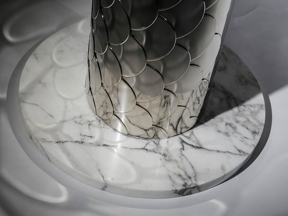 Стол кофейный Ar-Deco FG-068 круглый полированный никель