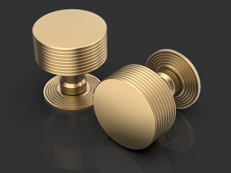 Дверная ручка-кноб Oliver Knights Simon DK матовая латунь