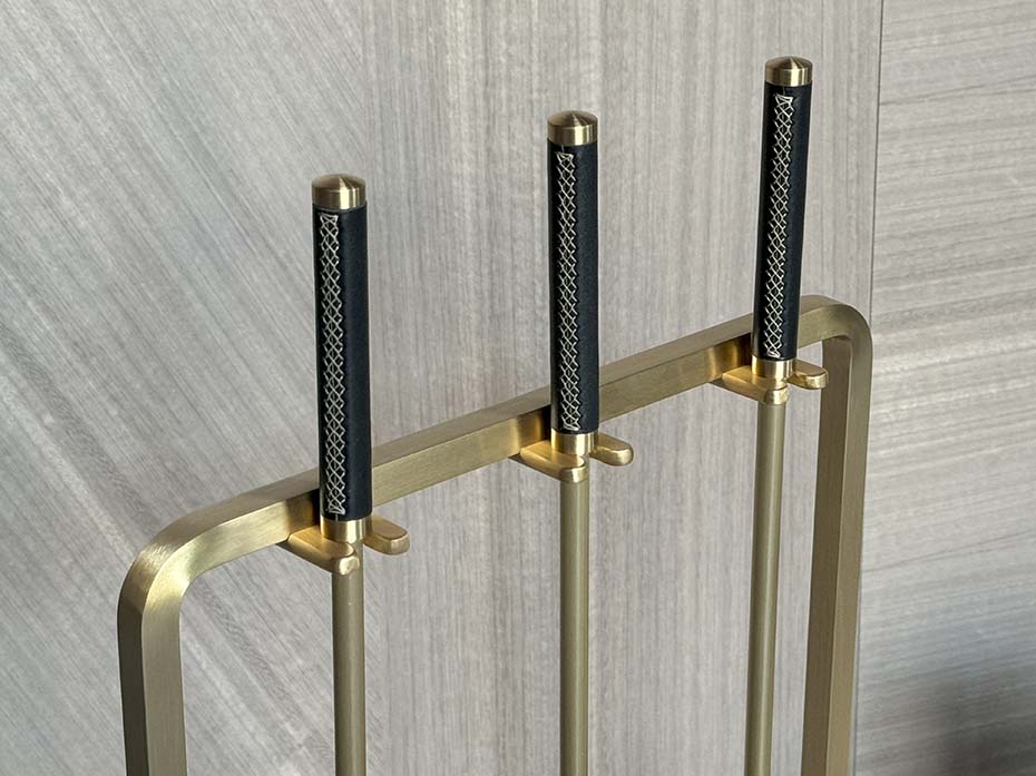 Каминный набор FURNITEK FG-05014 матовая латунь