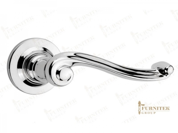 Дверная ручка на розетке Frank Allart 4402 полированный хром