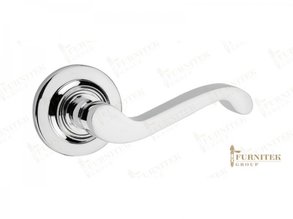 Дверная ручка на розетке Frank Allart 5332 полированный хром