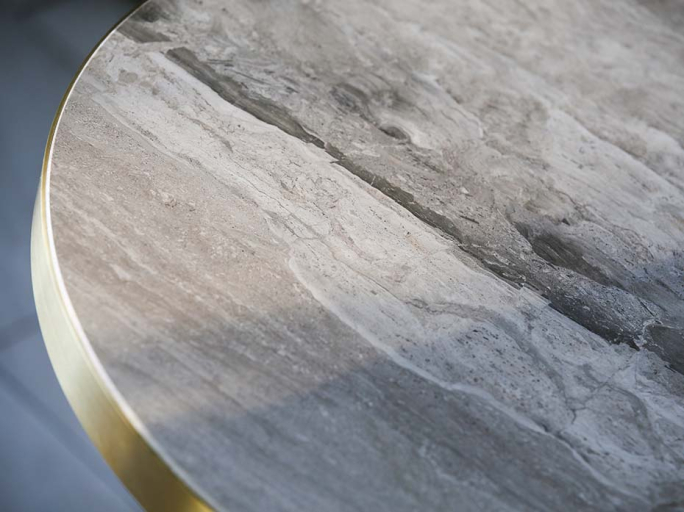 Столик кофейный круглый из латуни Фурнитек FG-060