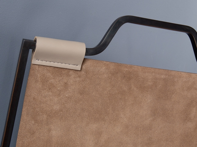 Подставка под сумки большая FG-12058БП чернёная полированная латунь