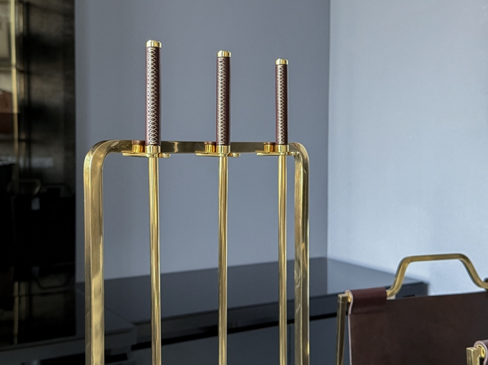 Каминный набор FURNITEK FG-05028 полированная латунь