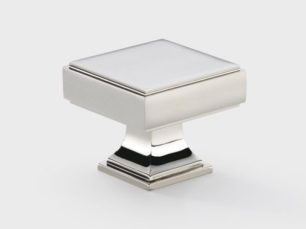 Мебельная ручка-кнопка Armac Martin Jefferson 32 мм полированный никель