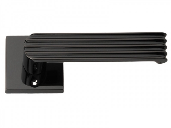 Дверная ручка на розетке Enrico Cassina MAYA C02911 чернёная латунь