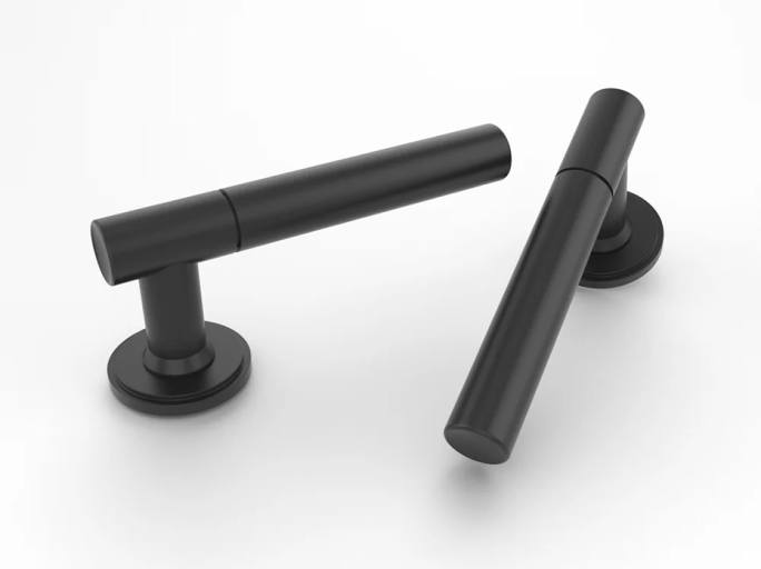 Дверная ручка на розетке Oliver Knights Addison LH чёрный