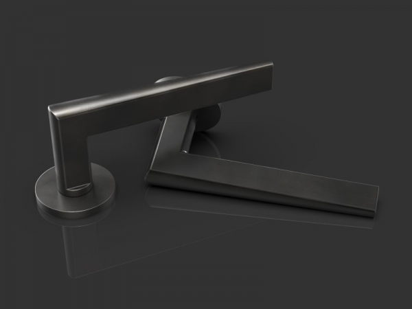 Дверная ручка на розетке Oliver Knights Tybalt черненая латунь