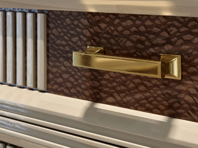 Мебельная ручка-скоба Armac Martin Jefferson 125 мм полированная латунь